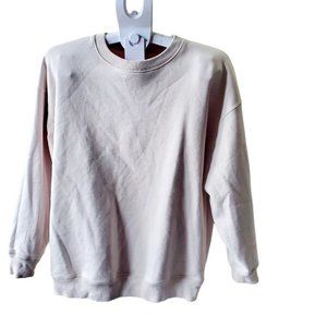Wilfred Free Neutral Casual Oversized Retro Solid Women's Sweatshirt. Size 2